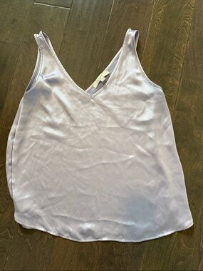 LOFT Lilac Satin V-Neck Camisole